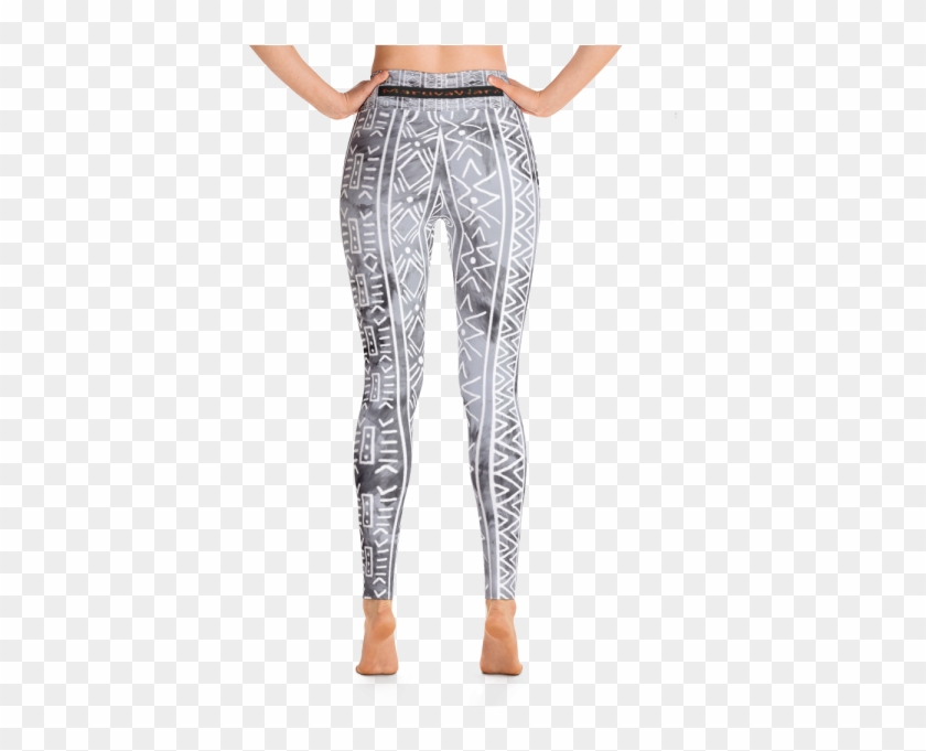 Afro Lines Grey Yoga Back - Yoga Pants Clipart #125931