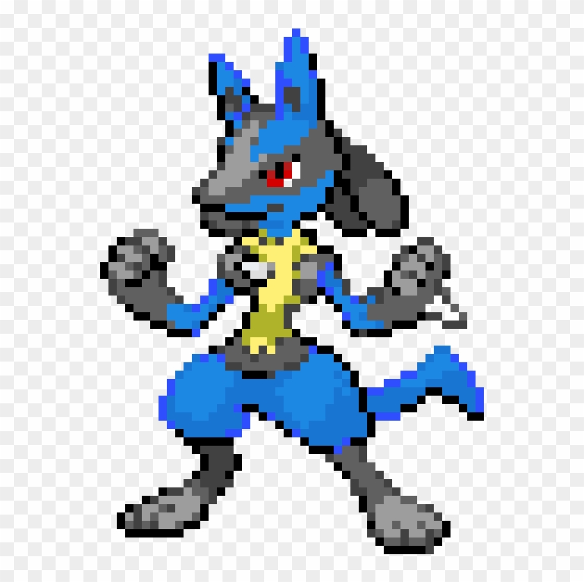 Another Lucario Pixel Art Pokemon Lucario Hd Png Download