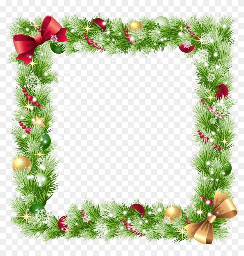 Christmas Ornament Border Png - Square Christmas Frame Png Clipart #126163