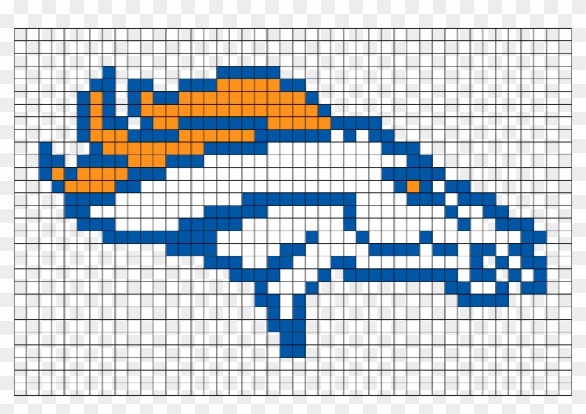 Denver Broncos Pixel Art Clipart