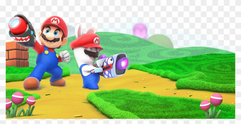 Get “mario Rabbids” Poster At Nintendo Ny - Rabbit Plus Mario Kingdom Battle Clipart #126234
