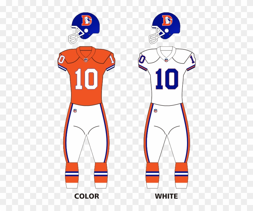 Broncos 1968-96 Uniforms - 1983 Denver Broncos Uniforms Clipart #126383