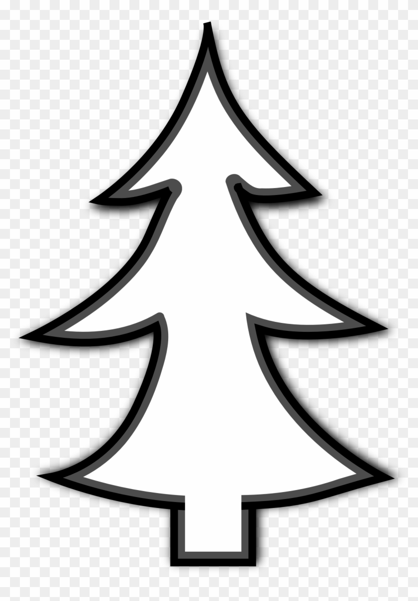 Xmas Stuff For Christmas Tree Outline Png - Christmas Tree Black And White Clipart