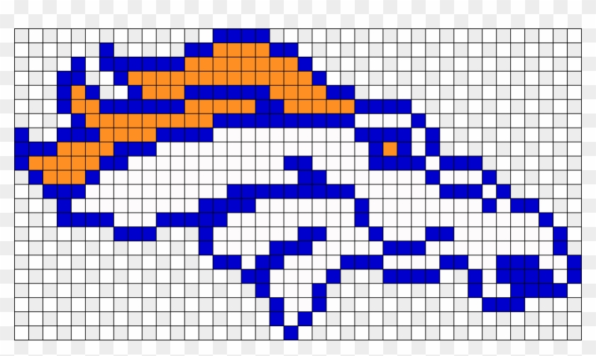 Denver Broncos Perler Bead Pattern / Bead Sprite Denver Broncos