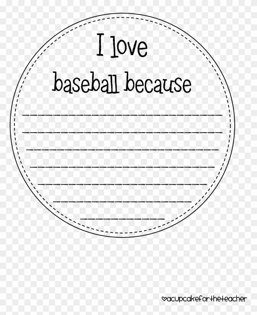 I Love Baseball Because - Circle Clipart #126703