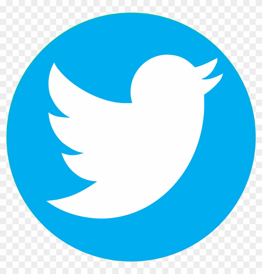 Twitter Round Logo Png Transparent Background - Transparent Background Twitter Logo Clipart