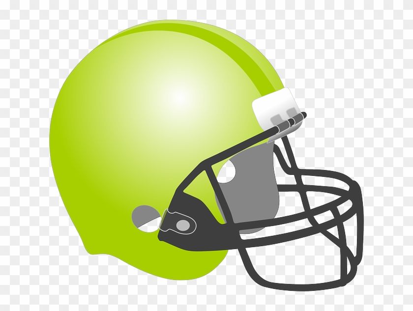 Football, Baseball, Helmet, Protection, Sport, Green - White And Blue Football Helmet Clipart