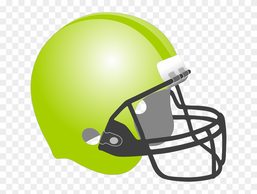 Football, Baseball, Helmet, Protection, Sport, Green - White And Blue Football Helmet Clipart #126925