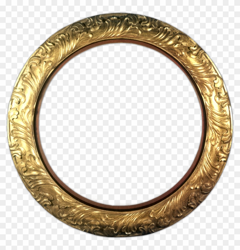 Gold Circle Matted - Silver Circle Frame Png Clipart