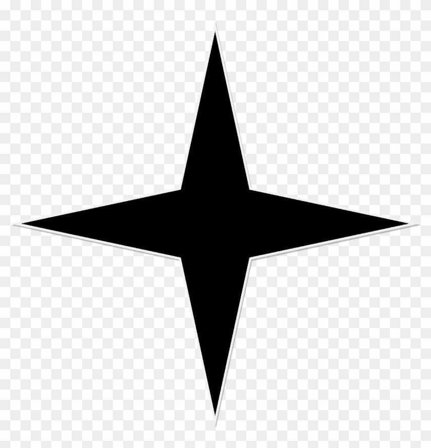 Black Star Png - Four Pointed Star Clipart