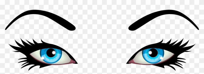 Blue Female Eyes Png Clip Art - Cartoon Girl Eyes Png Transparent Png