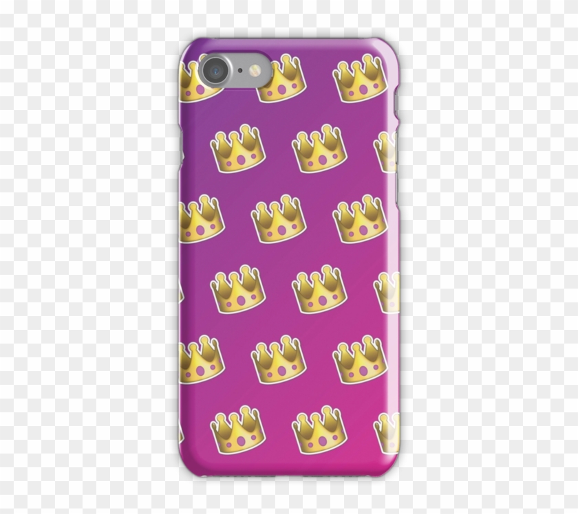 Crown Emoji Pattern Pink And Purple By Lucy Lier - Mobile Phone Case Clipart #128049