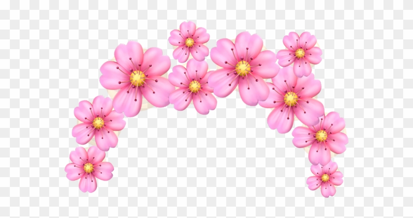 Pink Sticker - Pink Flower Emoji Crown Clipart