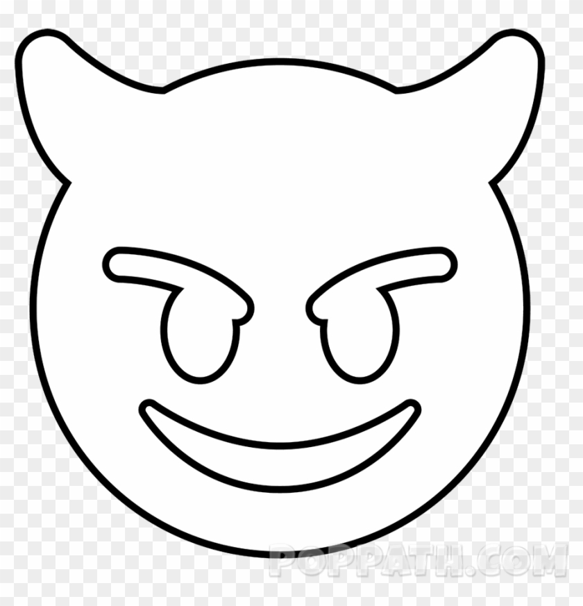 Clipart Freeuse Drawing Emojis - Devil Emoji How To Draw Emojis - Png Download