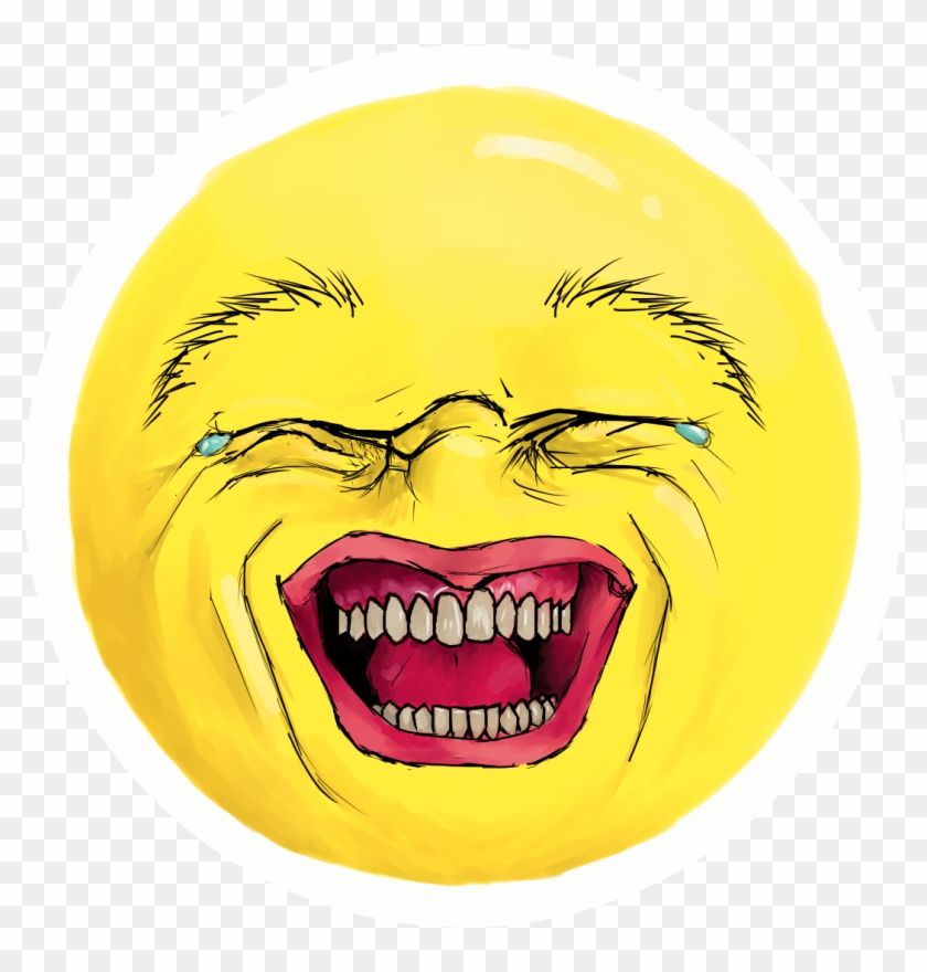 Realistic Laughing Crying Emoji Clipart #128375