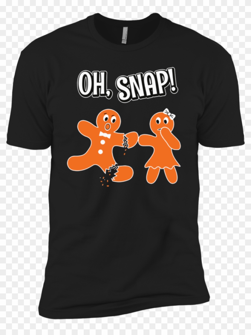 Oh Snap Gingerbread Man Christmas Shirt Premium T-shirt - Crowley Supernatural T Shirt Clipart #128378