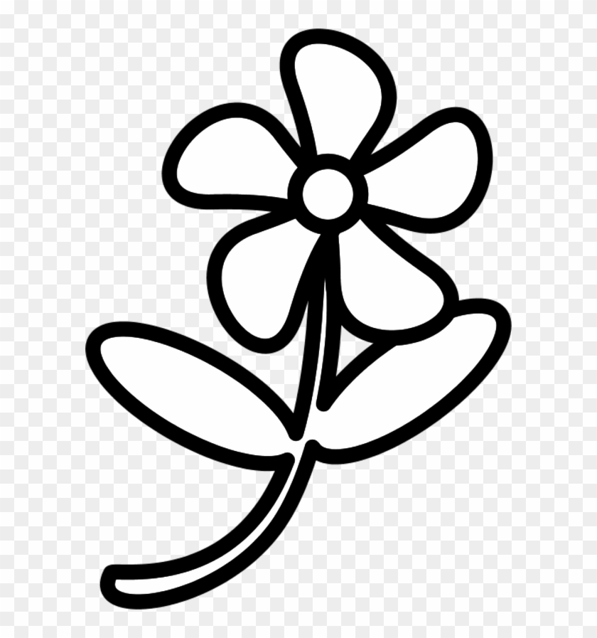Rose Outline Png - Outline Image Of Flower Clipart