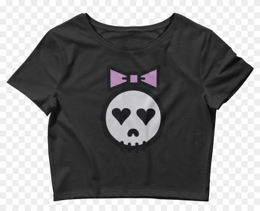"girl Skull Emoji" Women's Crop Tee - Stop Plastic Pollution Shirt Clipart #128610