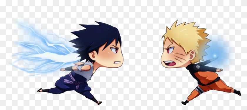 Sasuke & Naruto Wallpaper And Background Photos - Naruto And Sasuke Chibi Fight Clipart #128614