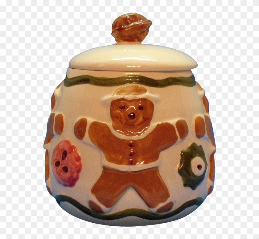 Vintage Gingerbread Man Los - Antique Gingerbread Man Cookie Jar Clipart #128689