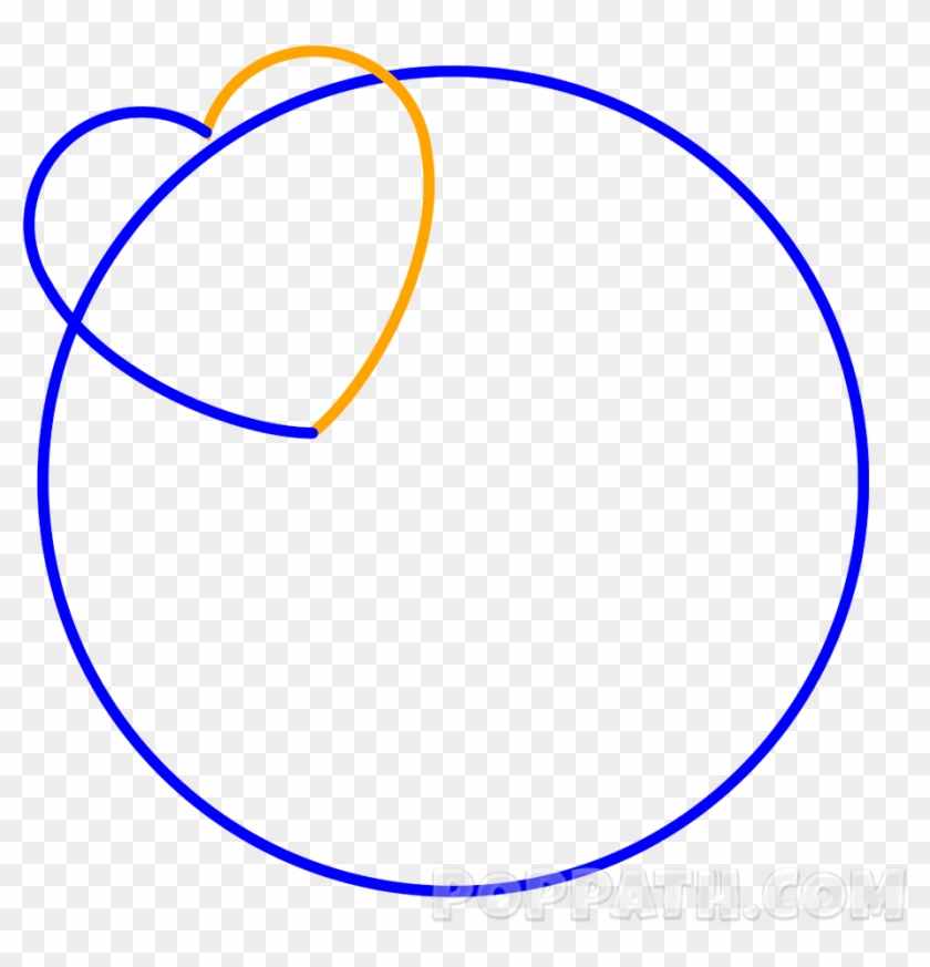 Complete The Mini Heart By Drawing The Slanted C In - Parts Of An Atom Clipart #128711