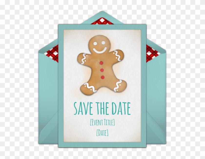 Gingerbread Man Online Invitation - Gingerbread Clipart #128921
