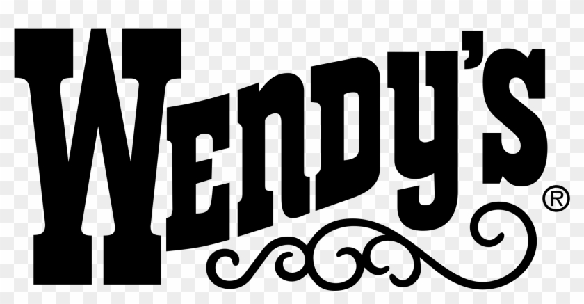 Wendy's Logo Png Transparent - Black And White Wendys Logo Clipart #128947
