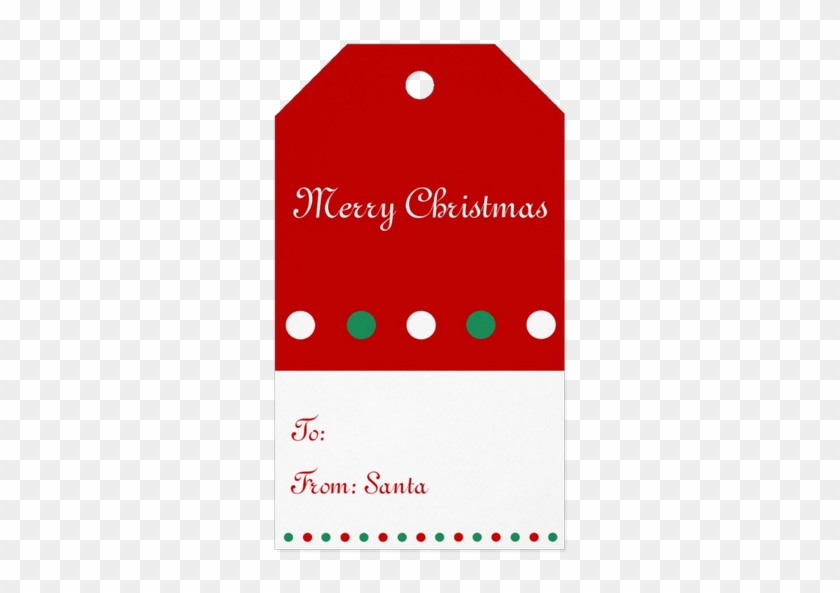 Red And White Personalized Christmas Gift Tags - Carmine Clipart