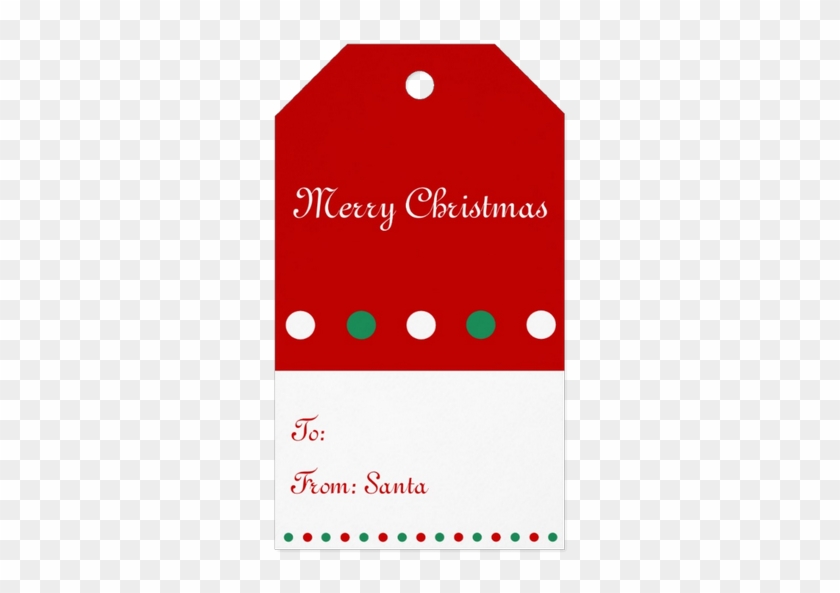 Red And White Personalized Christmas Gift Tags - Carmine Clipart #129042