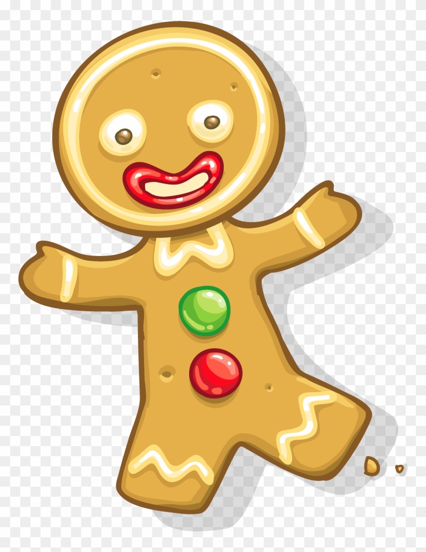 Gingerbread Man - Personajes De Navidad Animados Clipart #129088