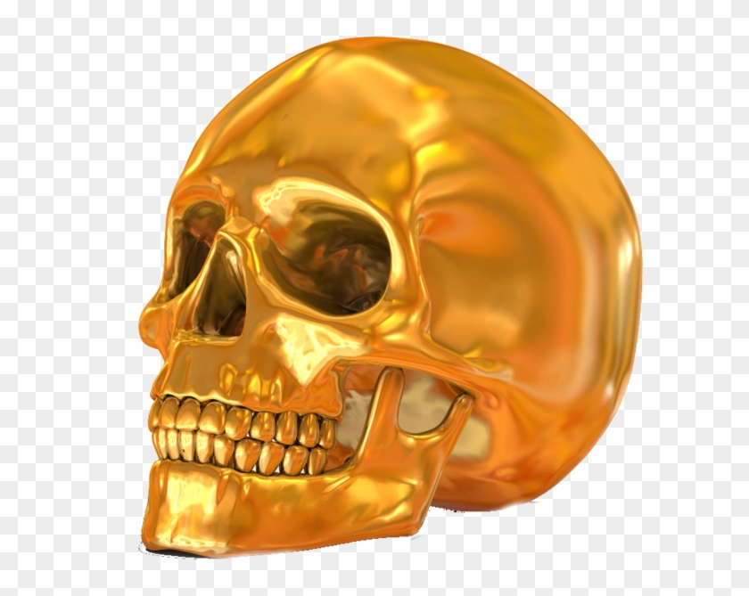 Golden Skull Clipart #129146