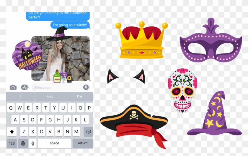 Spooky Accessories To Add To Any Photo, Right In Imessage Clipart