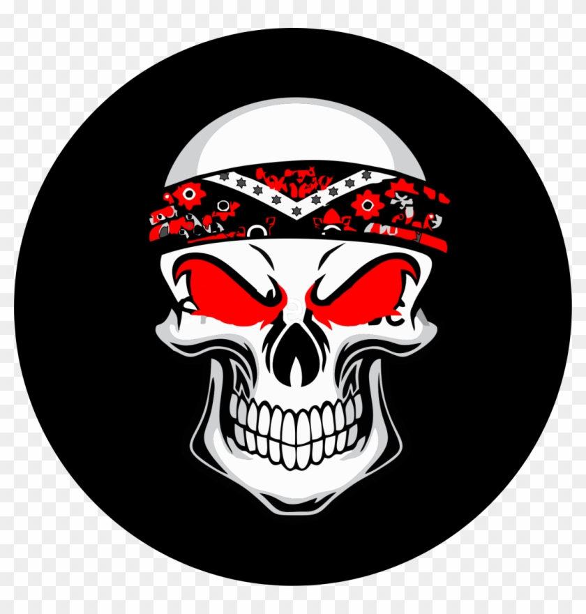 Biker Skull Jeep Tire Cover, Tired, Skulls, Emoji, - Clip Art - Png Download
