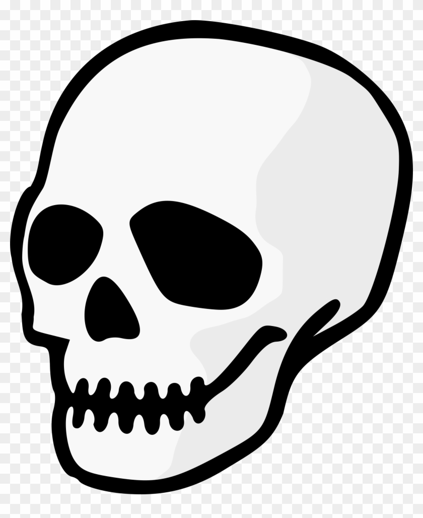 Purzen Skull Clipart - Skull Clip Art Black And White - Png Download #129430