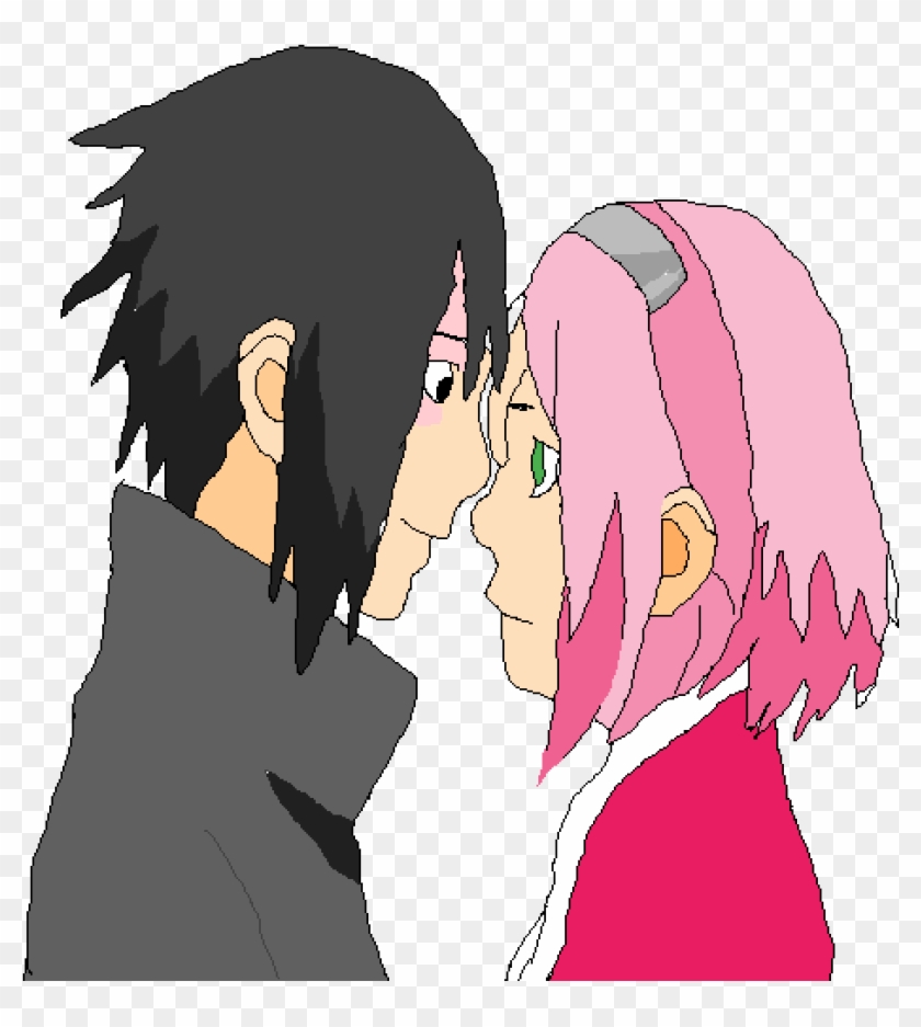 Sasuke Uchiha And Sakura Haruno - Cartoon Clipart