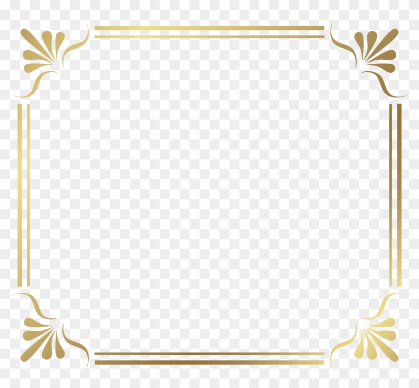 Frame Border Png Image - Gold Frame Ornaments Png Clipart #129527