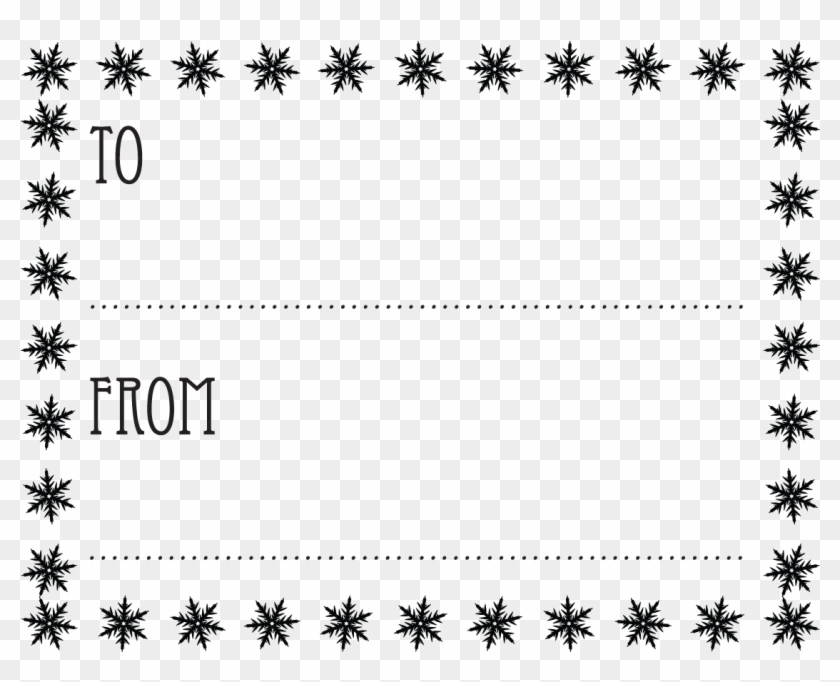 To And From Stamp With Snowflakes- Gift Tag Perfect - Freedom State Clipart