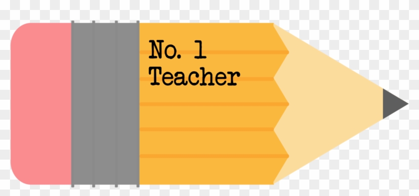 1 Teacher Free Printable Pencil Gift Tag - Graphic Design Clipart #129958