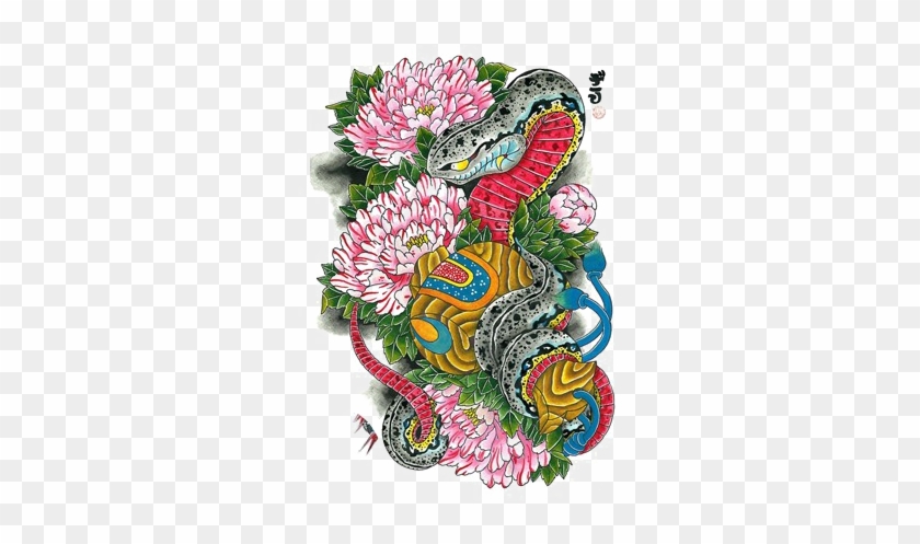 Japanese Designs Transparent Background - Traditional Japanese Tattoo Png Clipart