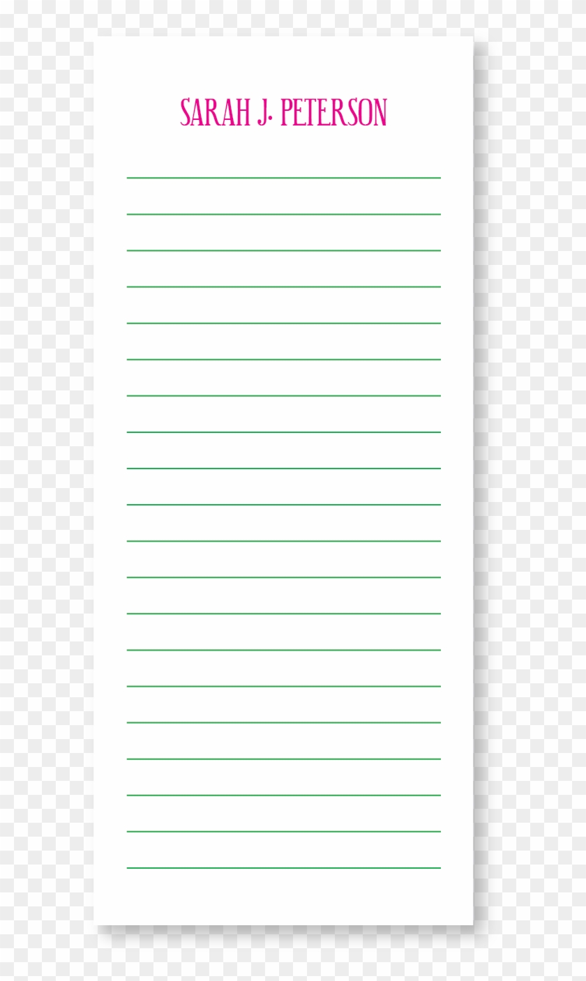 Custom Notepad Personalized Long Lines Clipart