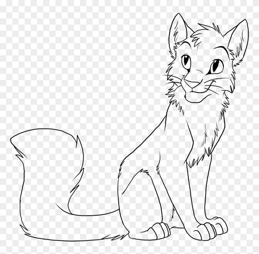 Drawn Black Cat Warrior Cat - Color In Warrior Cats Clipart