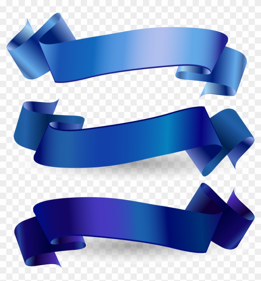 Awareness Web Banner Download - Blue Ribbon Vector Hd Clipart #1201936