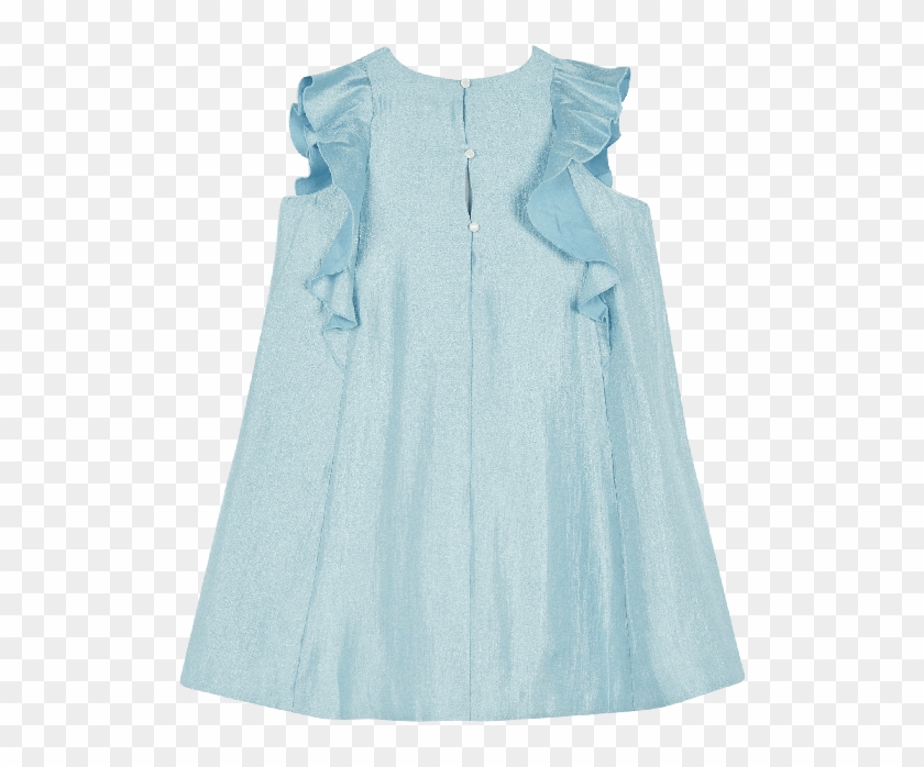 Blue Ribbon Flutter Dress - Cocktail Dress Clipart #1201984