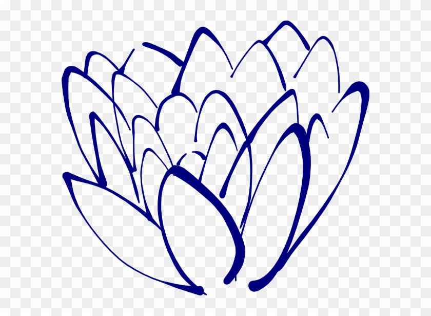 Navy Blue Lotus Svg Clip Arts 600 X 535 Px - Png Download