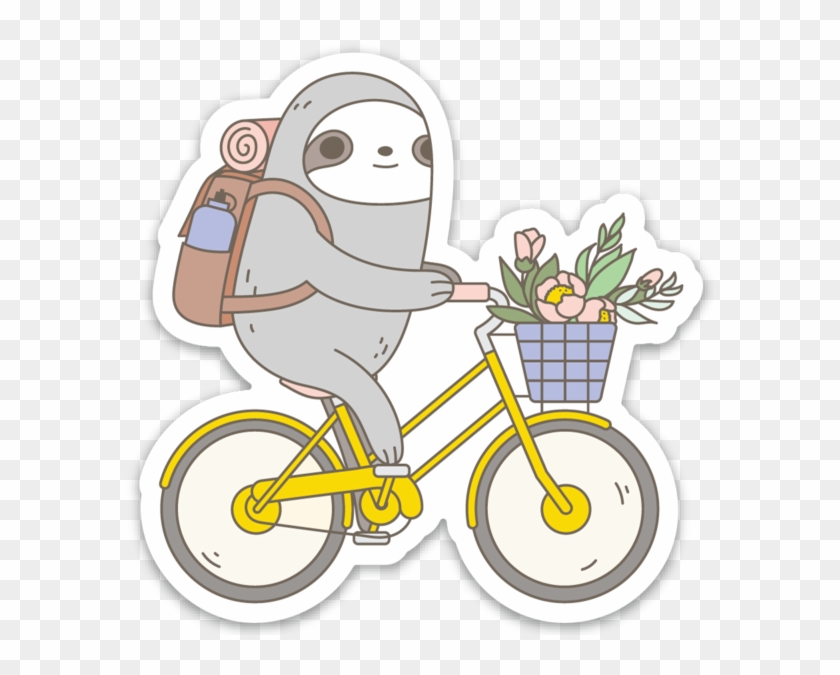 Biking Sloth Vinyl Sticker - Dodge Giga Cycle Price Clipart #1203438