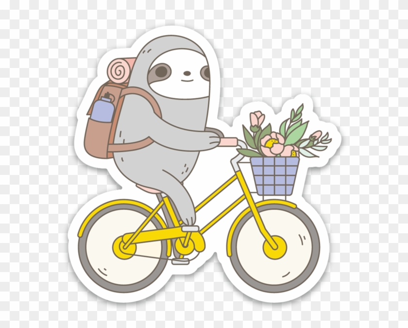 Biking Sloth Vinyl Sticker - Dodge Giga Cycle Price Clipart