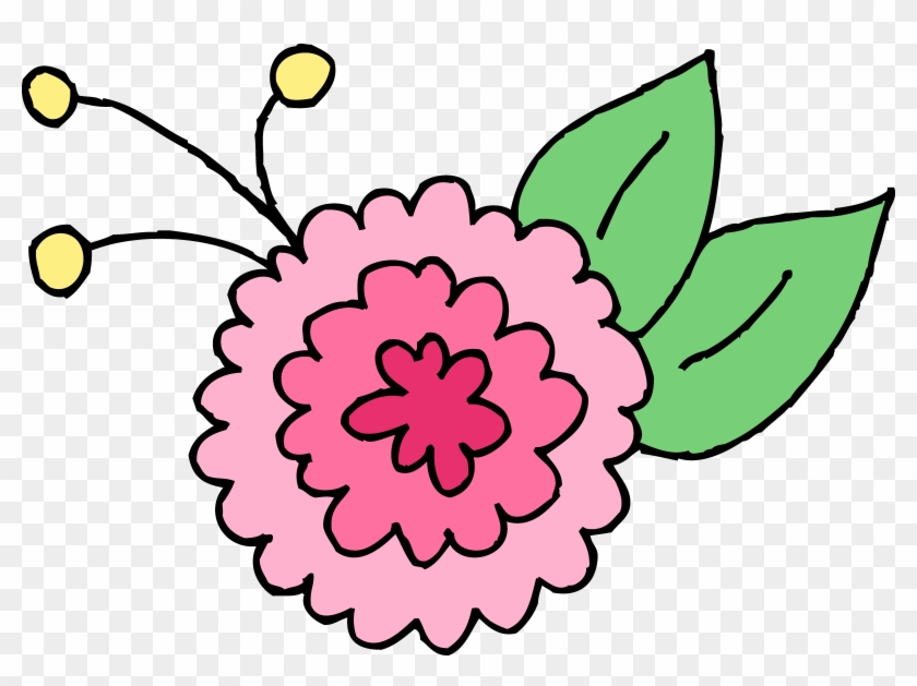 Cute Pink Chrysanthemum Flower - Cute Flower Clipart - Png Download #1203641