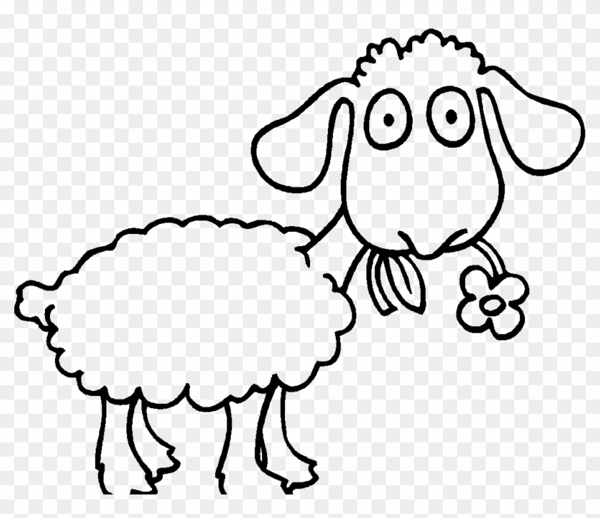 1024 X 837 14 - Sheep Clipart Coloring - Png Download