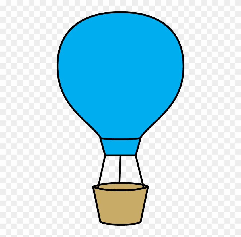 Blue Hot Air Balloon - Blue Hot Air Balloon Clip Art - Png Download