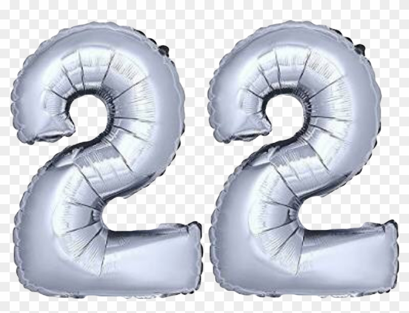 Png Globos 22 Numero Sticker Fiesta Party Happybirthday - Inflatable Clipart